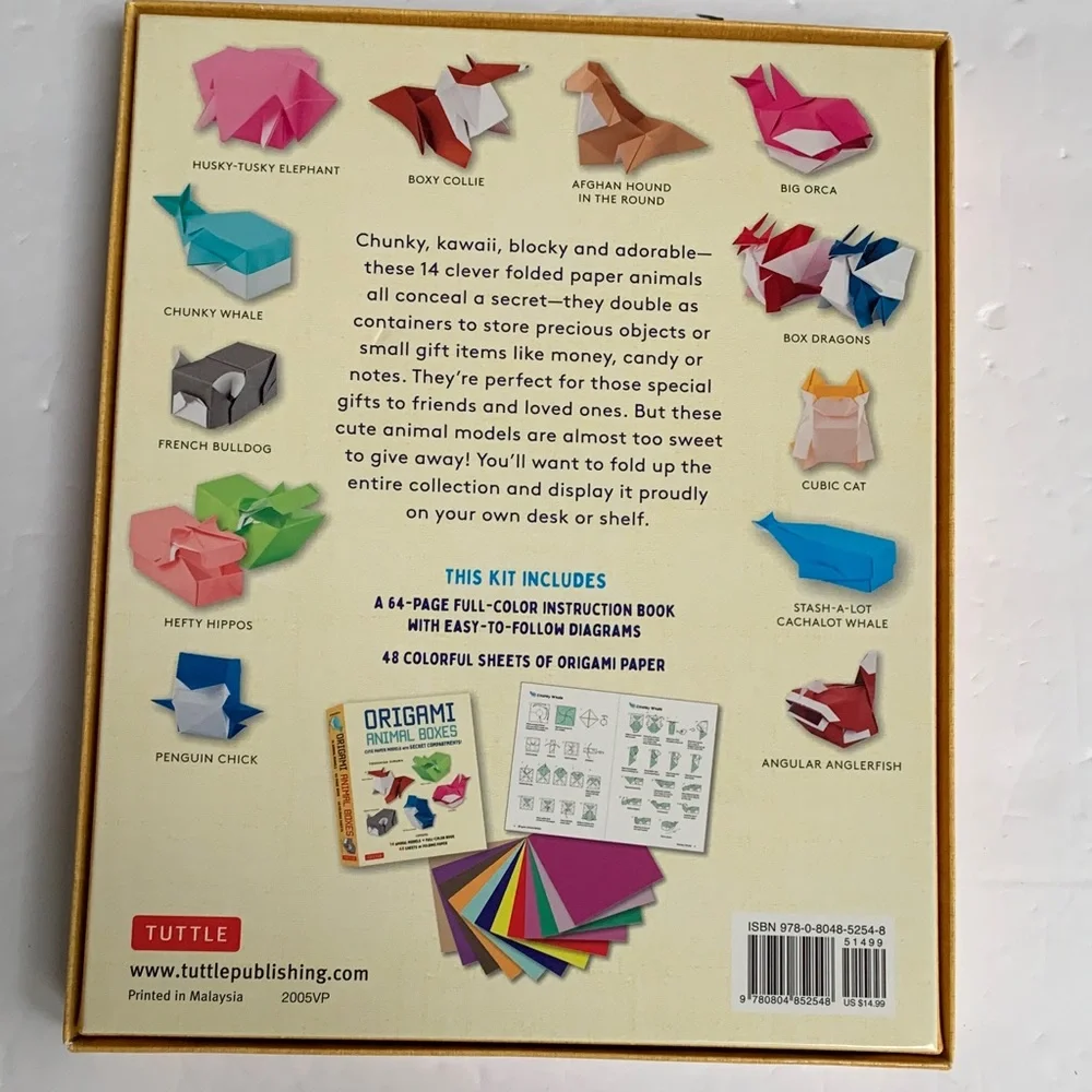 Tuttle Origami Animal Boxes Kit - Multicolor. Brand new. Great Gift 💝 for anyone